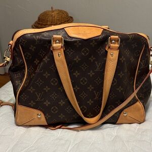 Louis Vuitton Retiro Monogram Bag with Tan Accents